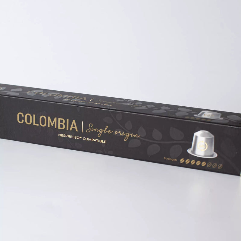 Colombia Lungo Single Origin | Pack of 5 - 50 Aluminum Capsules | 100% Arabic | Nespresso® Compatible | Eco-Friendly & Fairtrade Coffee - Colombia Lungo Single Origin, Aluminum Capsules, 100% Arabic, Nespresso Compatible, Eco-Friendly & Fairtrade Coffee